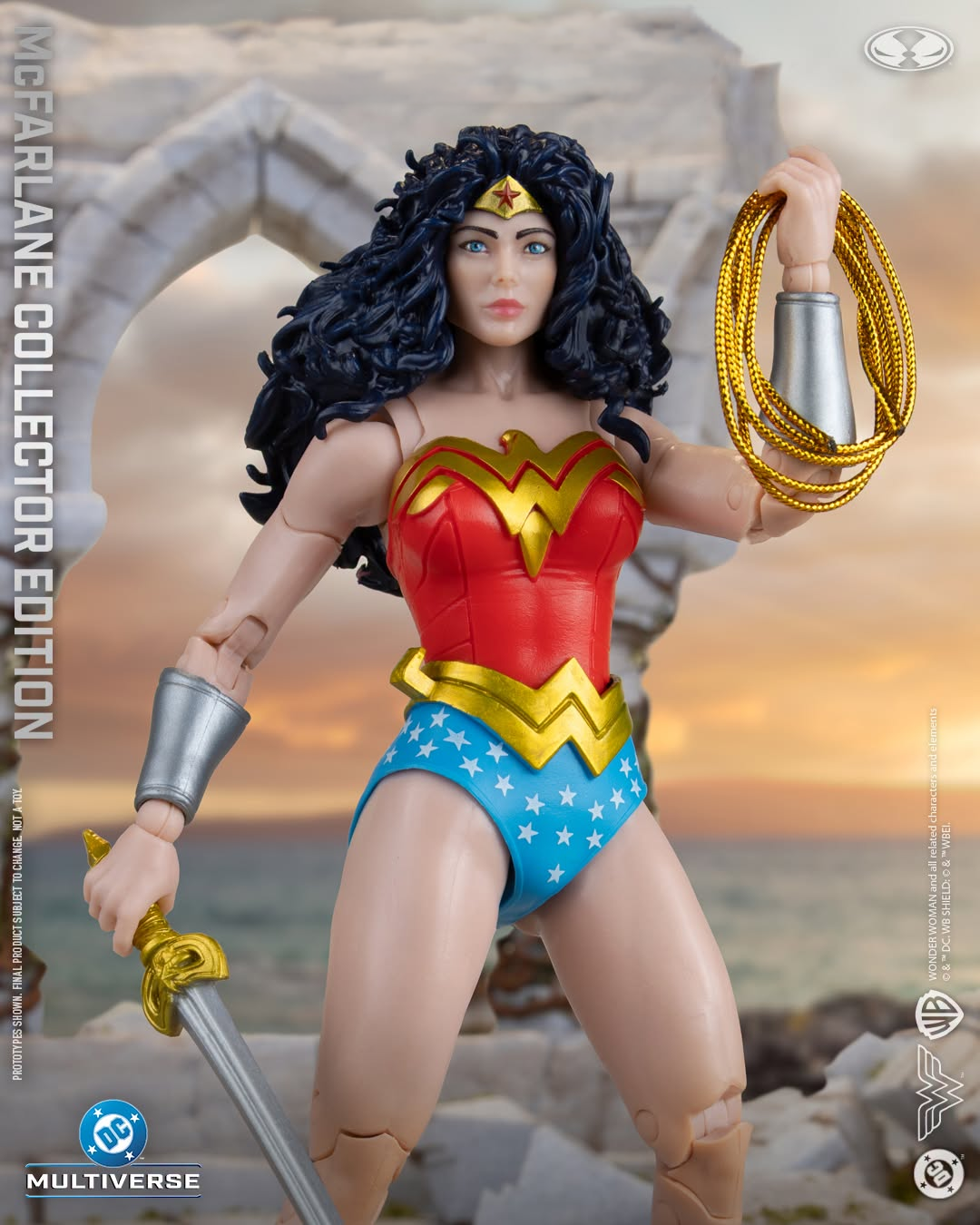 Wonder Woman DC Multiverse Collector Edition 7-Inch Figure — Dual Wield Sword and Lasso Pose