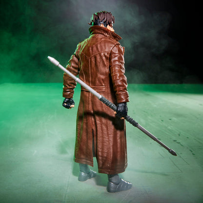 Gambit Marvel Legends 6-Inch Figure — Back View Showing Trench Coat Detail with Bo Staff