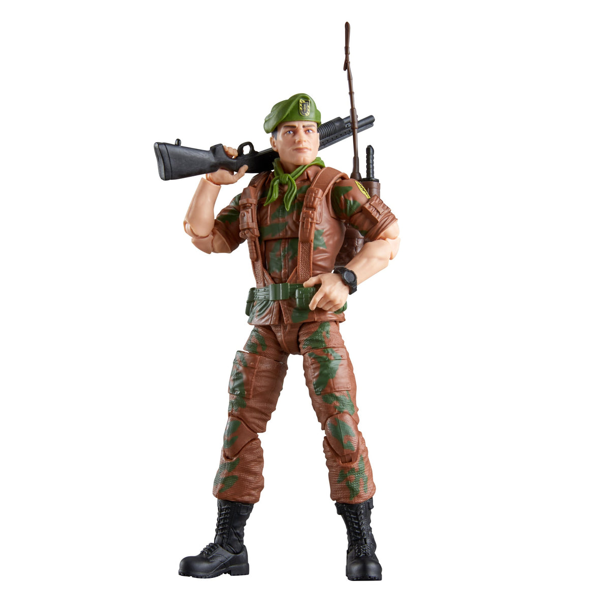 Falcon G.I. Joe Classified Retro Collection 6-Inch Figure — Front View Holding Shotgun Over Shoulder