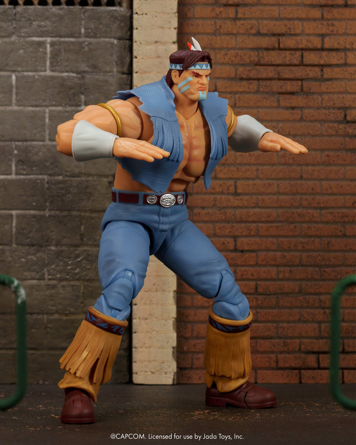 T. Hawk Ultra Street Fighter II 1/12 Scale Figure — Side View Grapple Ready Pose