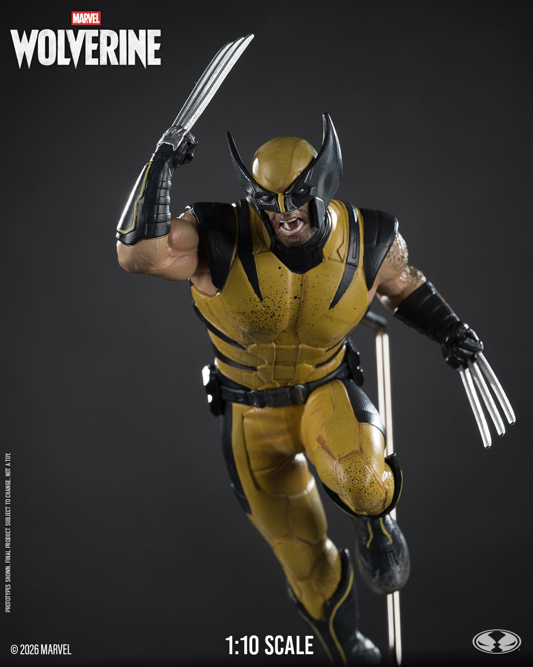 Wolverine McFarlane Gold Label 1/10 Scale Figure — Articulation Pose Upper Body Close-Up