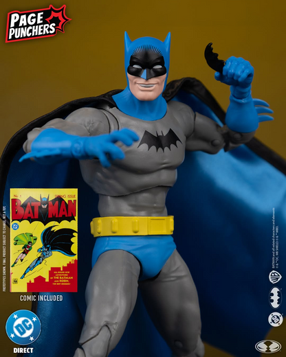 Batman Page Punchers 7-Inch Figure DC — Figure Detail Close-Up Holding Batarang