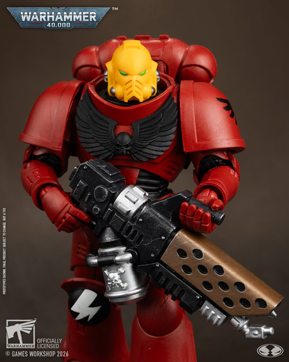 Blood Angels Infernus Marine Warhammer 40K 7-Inch Figure — Upper Body Pyreblaster Detail