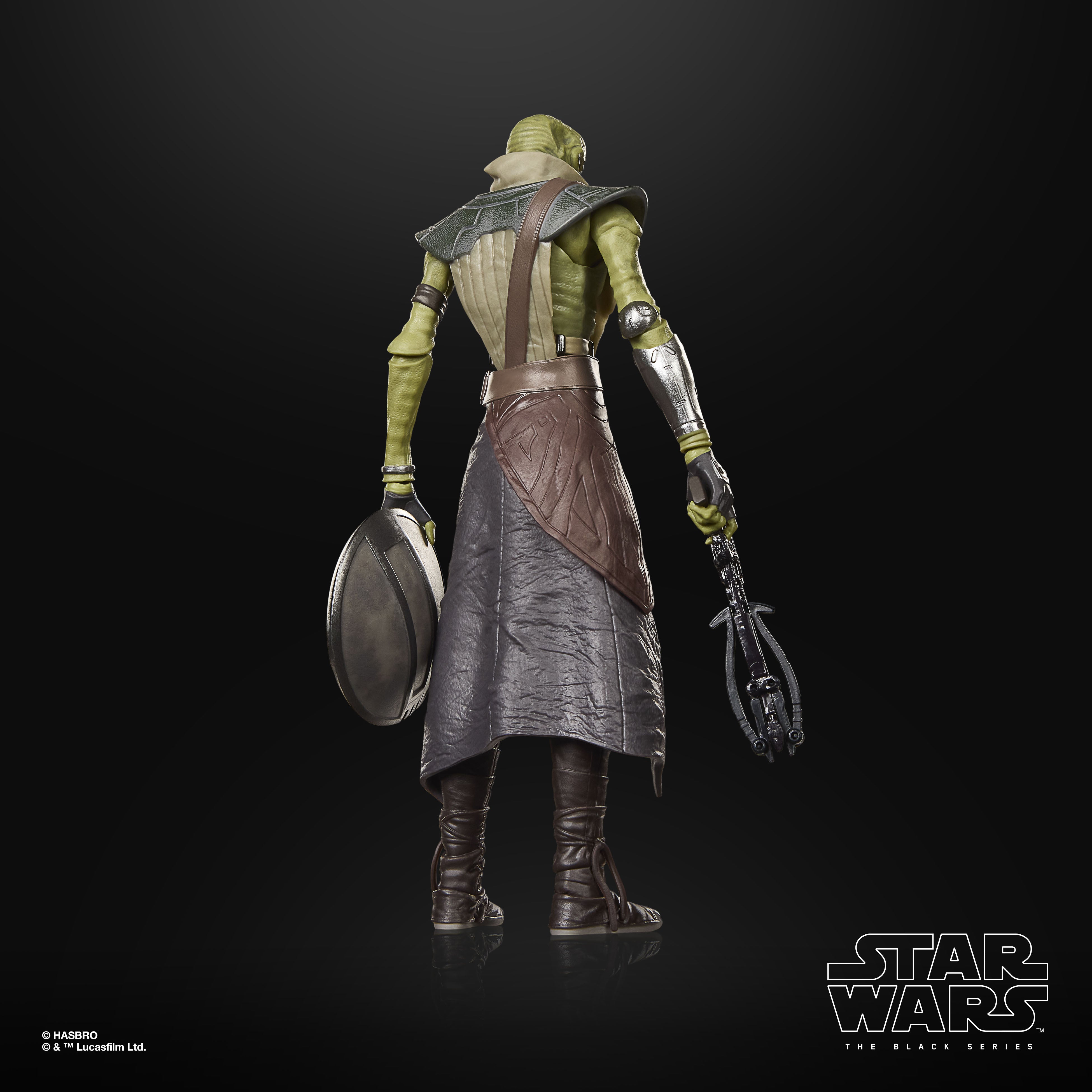 Embo Black Series 6-Inch Figure — Back View Hat and Melee Weapons Displayed
