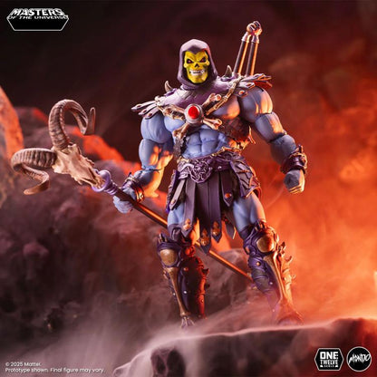 Skeletor MOTU 200X Mondo 1/12 Scale Figure — Front View with Havoc Staff and 200X Head Sculpt