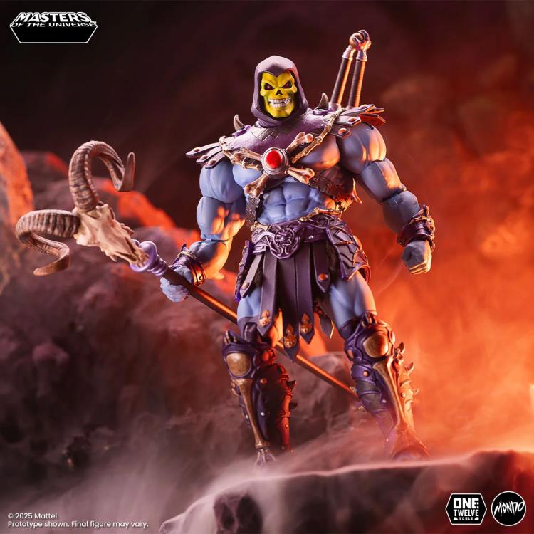 Skeletor MOTU 200X Mondo 1/12 Scale Figure — Front View with Havoc Staff and 200X Head Sculpt