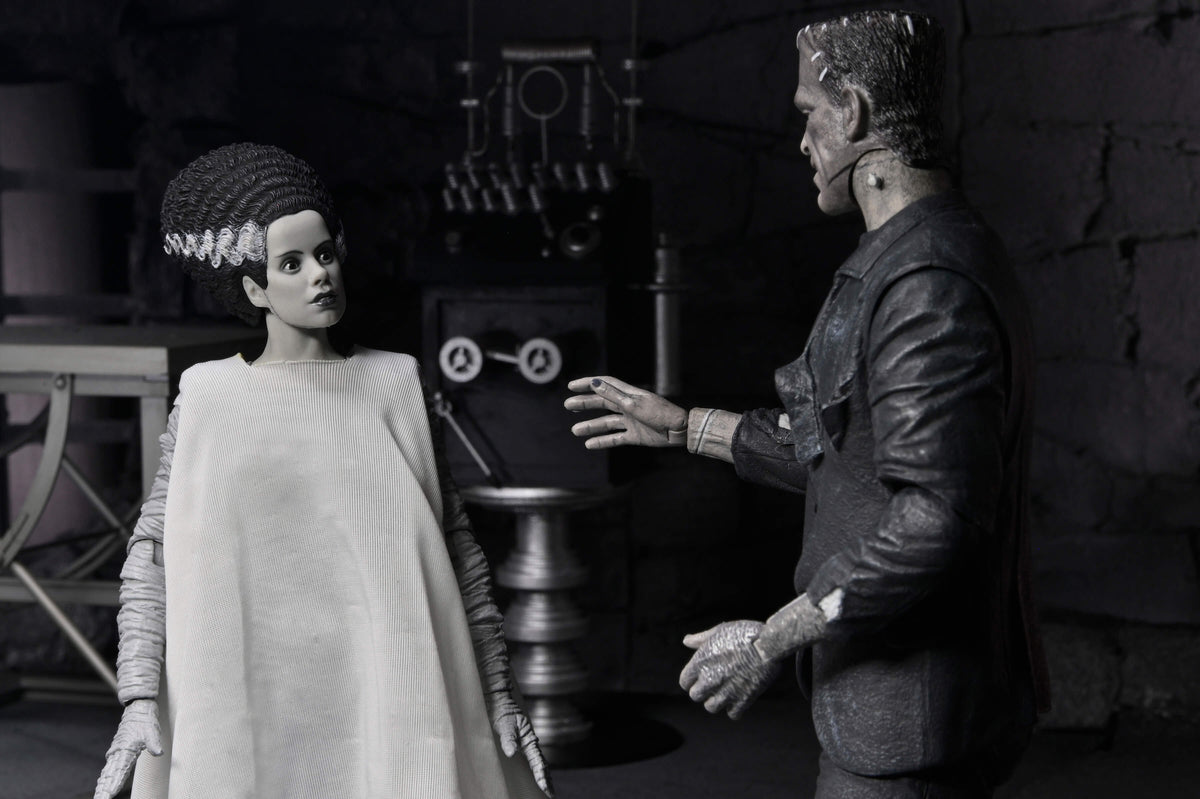 Bride of Frankenstein Universal Monsters 7-Inch Two-Pack — Side View with Lab Background