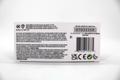 Green Lantern (DC vs. Vampires) DC Multiverse Gold Label 7-Inch — Package Detail with Barcode and Legal Text