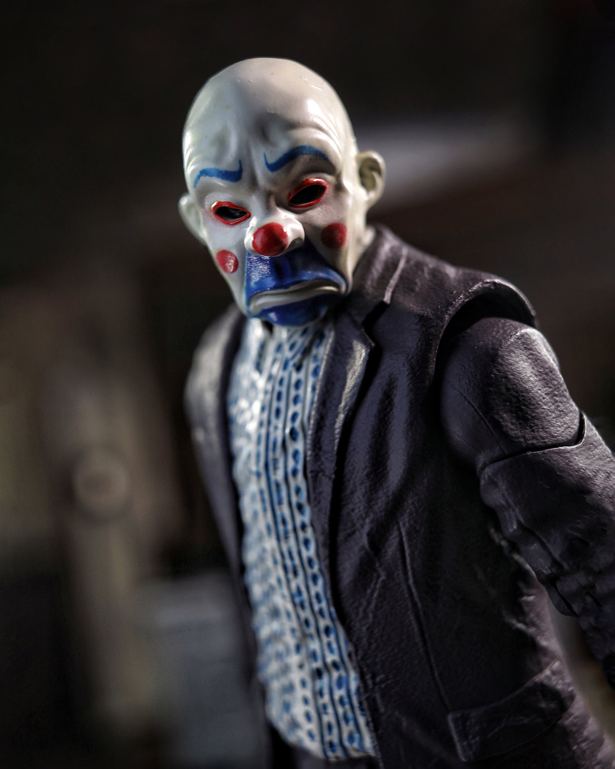Joker Dark Knight DC Multiverse 7-Inch Figure — Clown Mask Head Close-Up Figure Detail