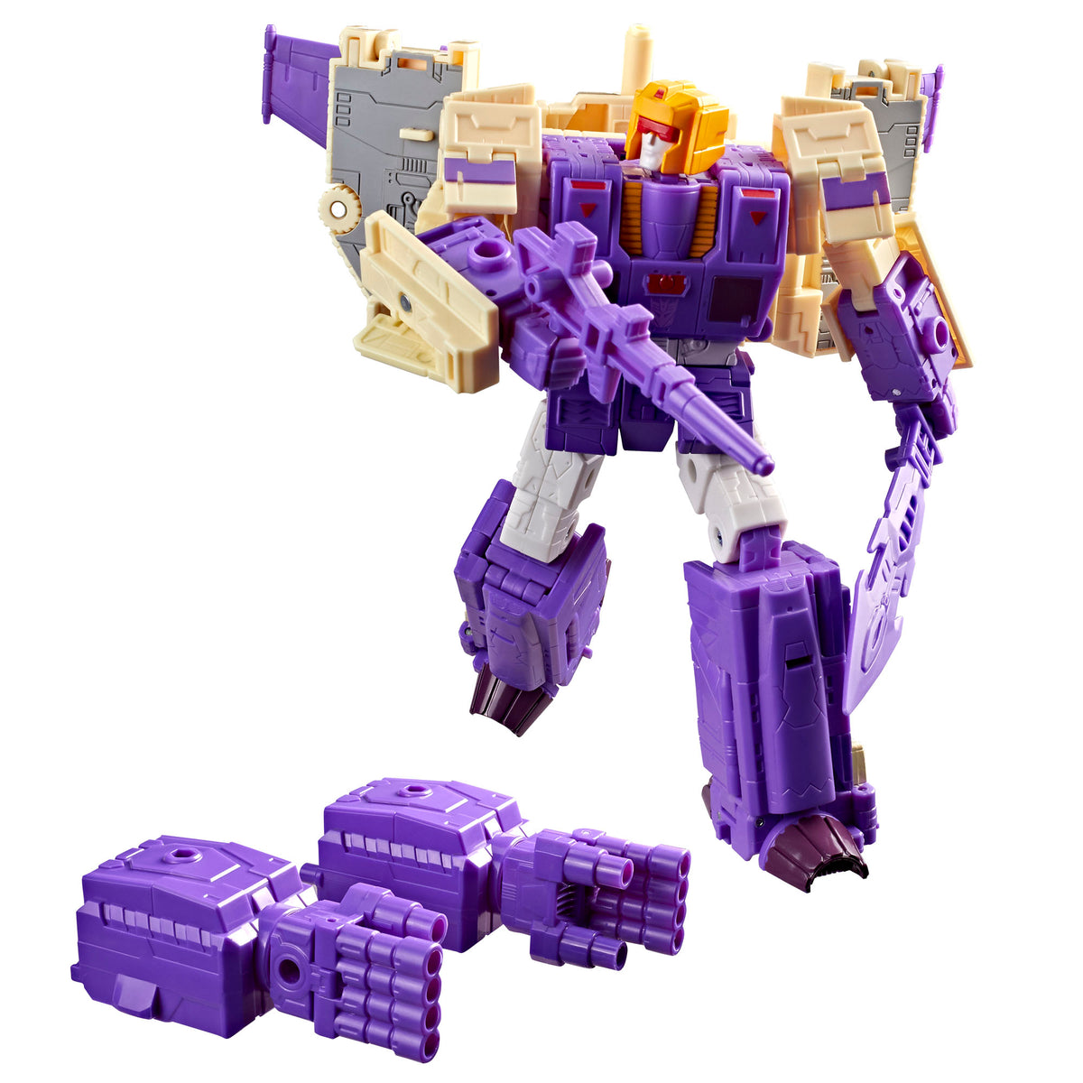 Blitzwing Studio Series 86 Leader 7-Inch Figure — Robot Mode with Accessories Displayed