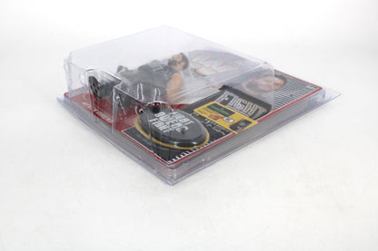 Kevin Owens WWE Retro Series Hasbro-Style Action Figure — Side View Inside Clear Blister Package with Fight Owens Fight Stand