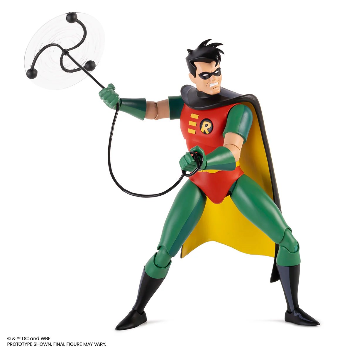 Robin Batman Animated Series Mondo 1:6 Figure — Spinning Bolo Attachment Action Pose