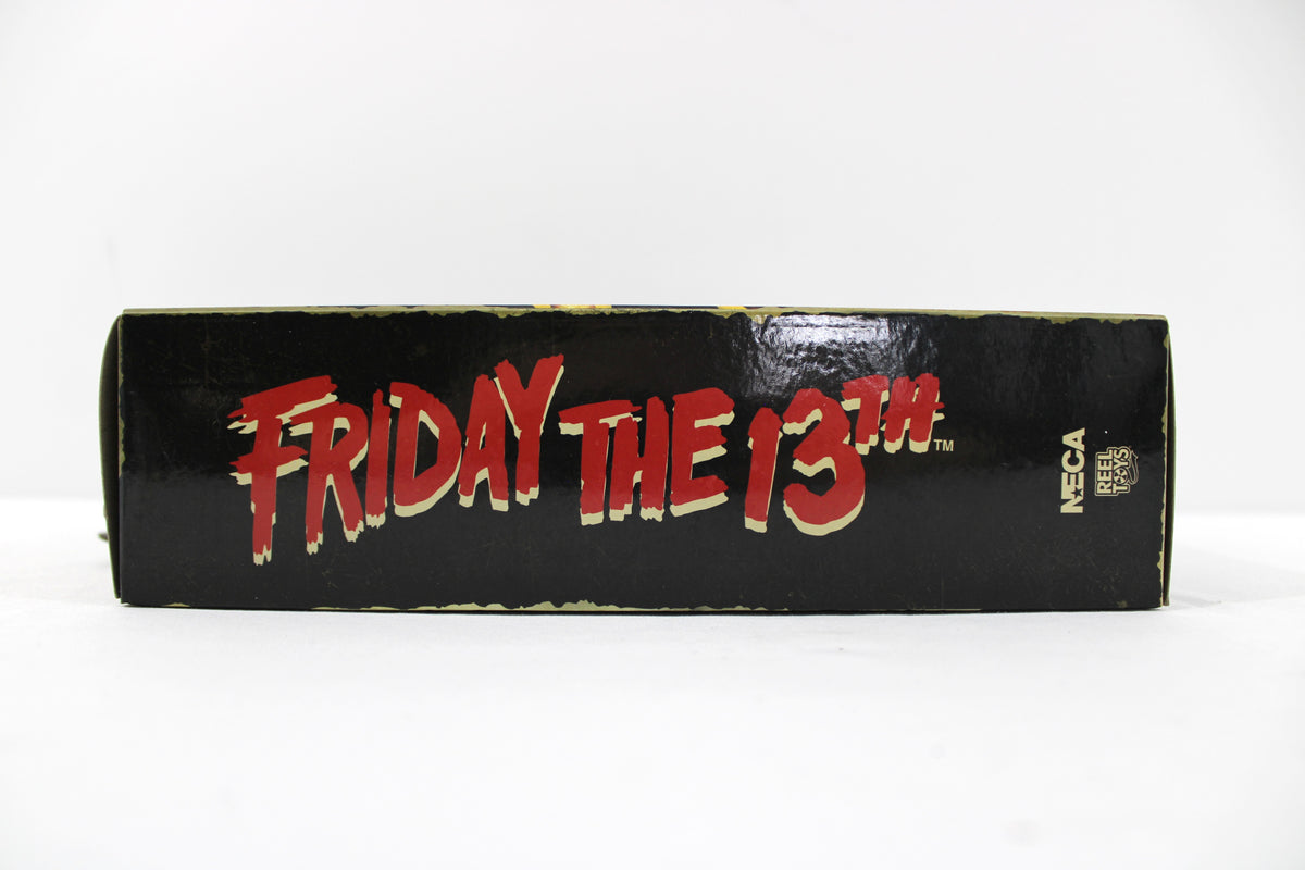 Jason Voorhees Friday the 13th Power Play Series NECA Action Figure — Box Top with Friday the 13th Logo and NECA Reel Toys Branding