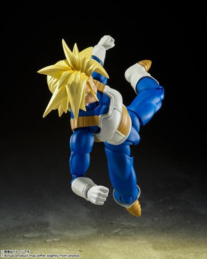 Super Saiyan Trunks S.H.Figuarts 5.5-Inch Figure — Mid-Air Kick Articulation Pose
