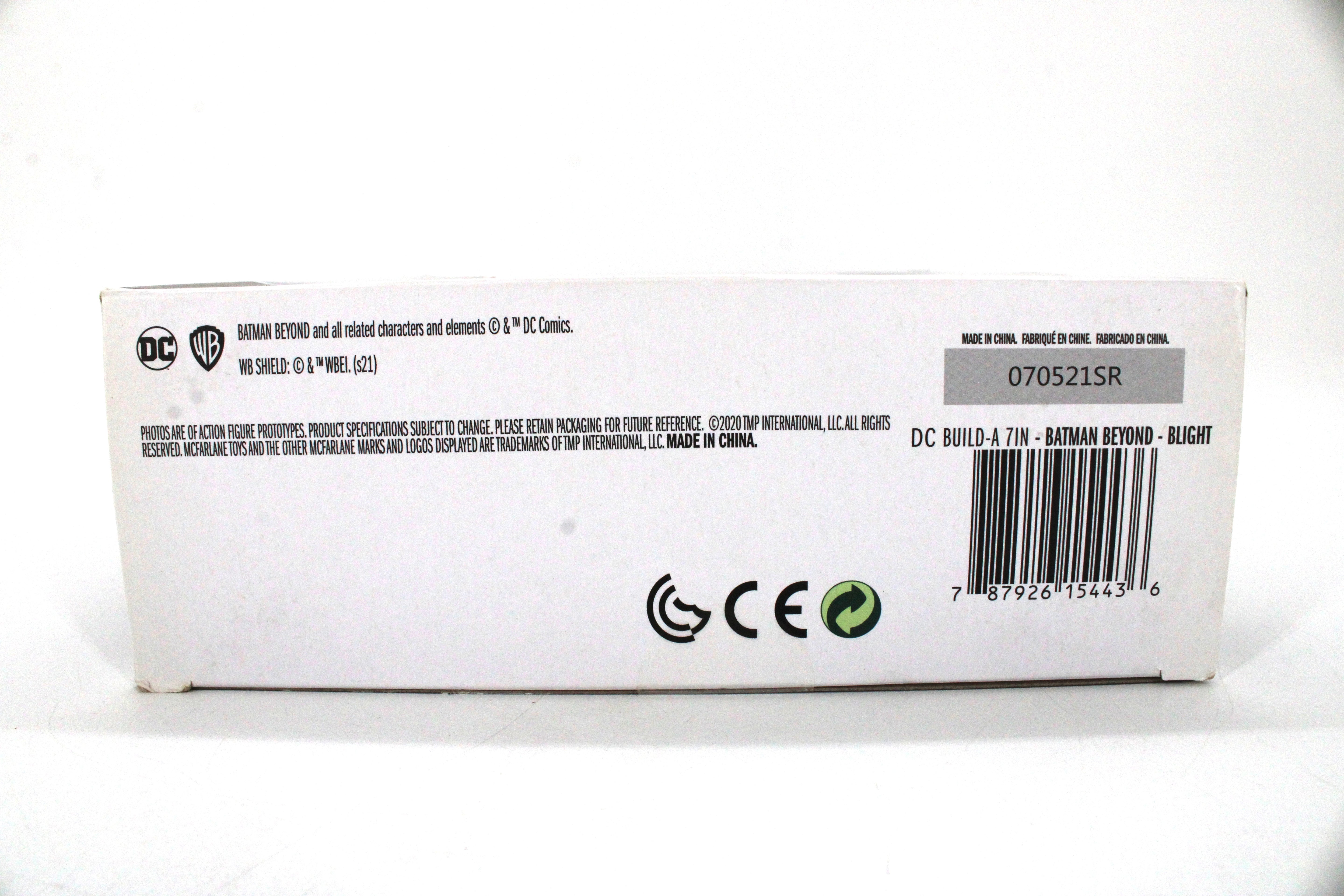 Blight Batman Beyond DC Multiverse 7-Inch — Package Detail with Barcode and Copyright Info