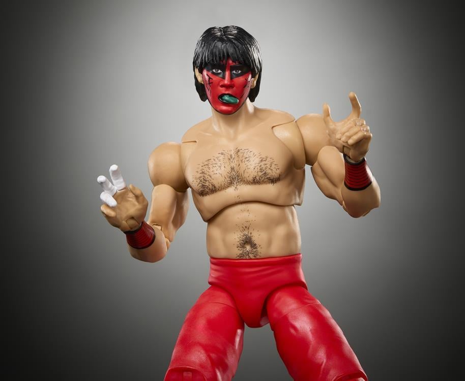 Great Muta WWE Ultimate Edition 6-Inch Figure — Alternate Head Close-Up with Face Paint and Mist Effect