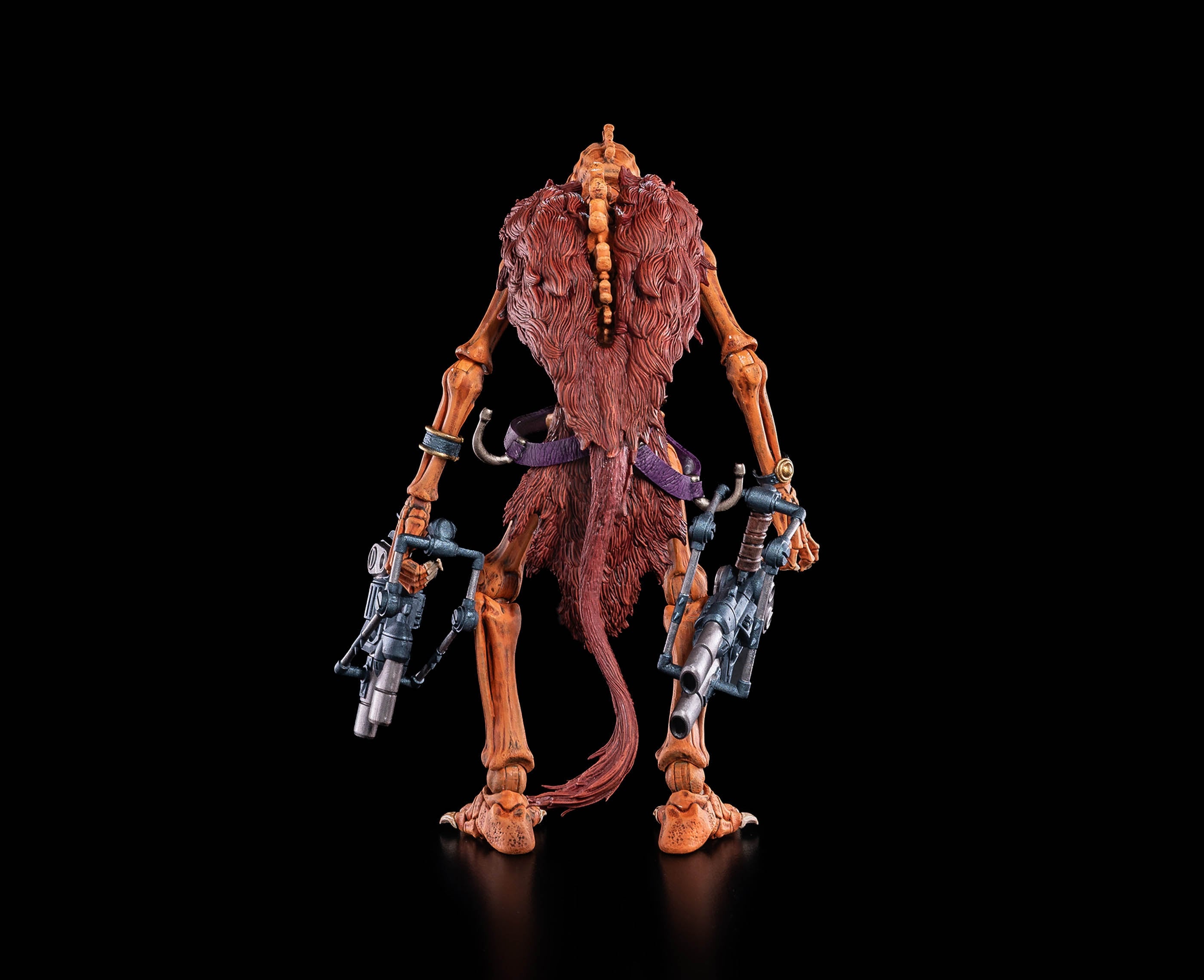 Claw Skeleton Warriors Infinite Legions 6-Inch Figure — Back View Showing Fur Detail and Dual Pistols