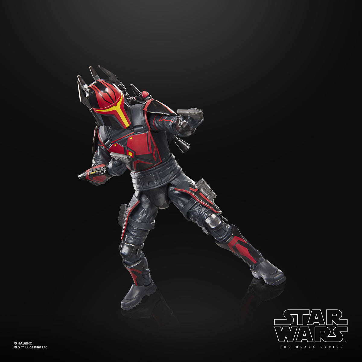 Gar Saxon Black Series 6-Inch Figure — Side View Articulation Pose with Blaster
