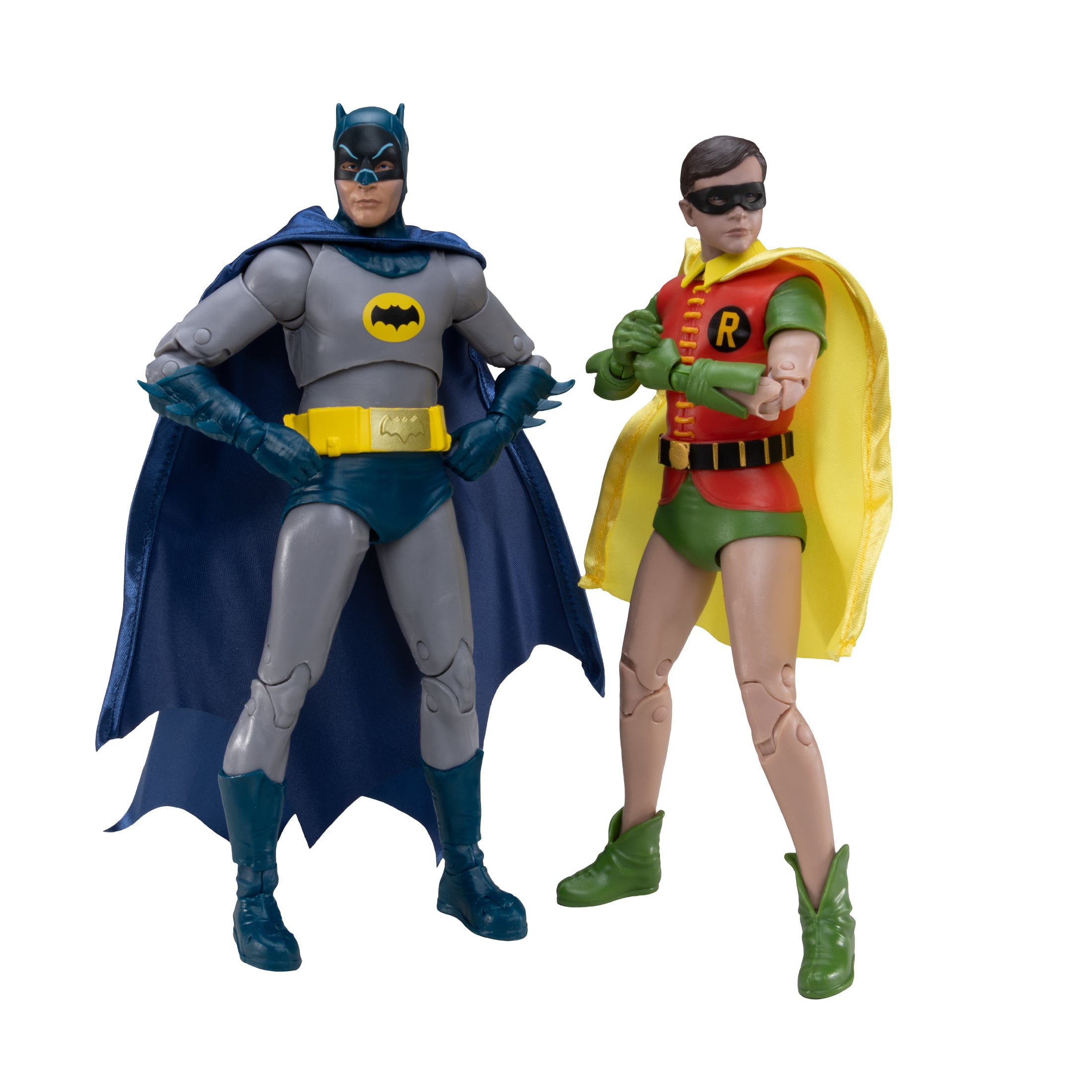Batman & Robin 1966 DC Multiverse 7-Inch Two-Pack — Side by Side White Background