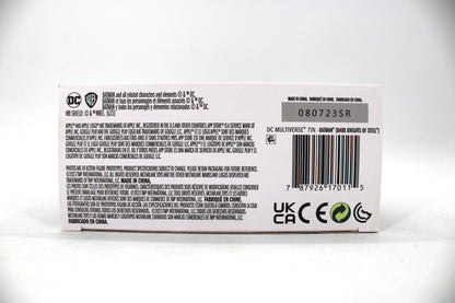 Batman (Dark Knights of Steel) DC Multiverse 7-Inch Action Figure — Package Detail with Barcode and Legal Text