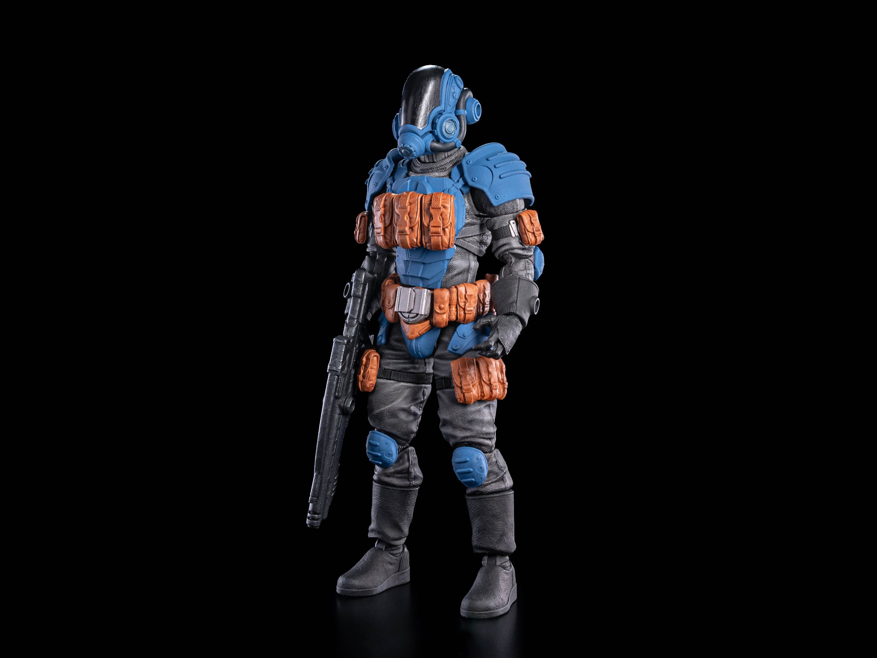 Protectorate Guardian Cosmic Legions 6-Inch Figure — Three-Quarter Side View Showing Ammo Pouches