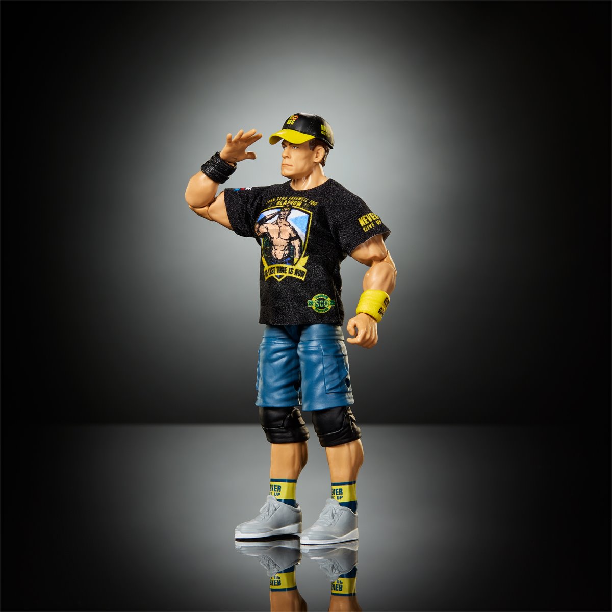 John Cena WWE Elite Top Picks 6-Inch Figure — Side View Full Body with Ring Gear Detail