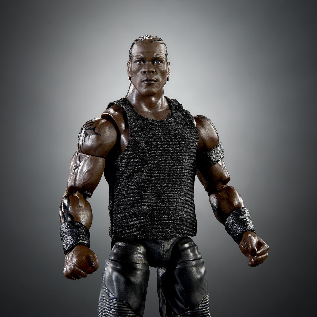 Ron Killings WWE Elite Series 128 6-Inch Figure — Upper Body Detail Showing Tattoo Sculpt and Articulation