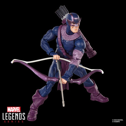 Dark Avengers Hawkeye Marvel Legends 6-Inch Figure — Articulation Pose Crouching with Bow Drawn and Arrow Nocked