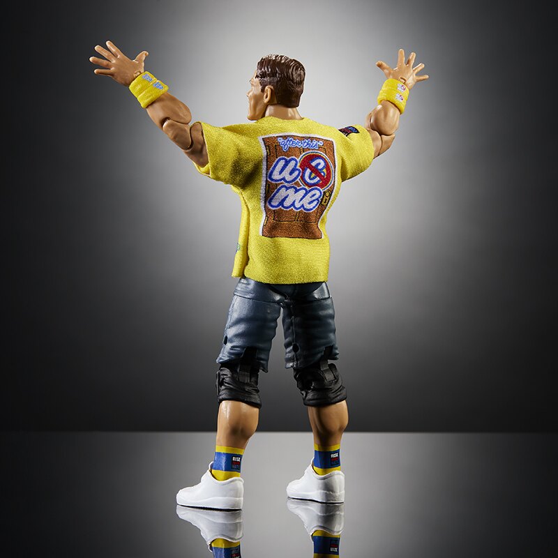John Cena WWE Elite Top Picks 2027 6-Inch Figure — Back View Wearing Farewell Tour T-Shirt