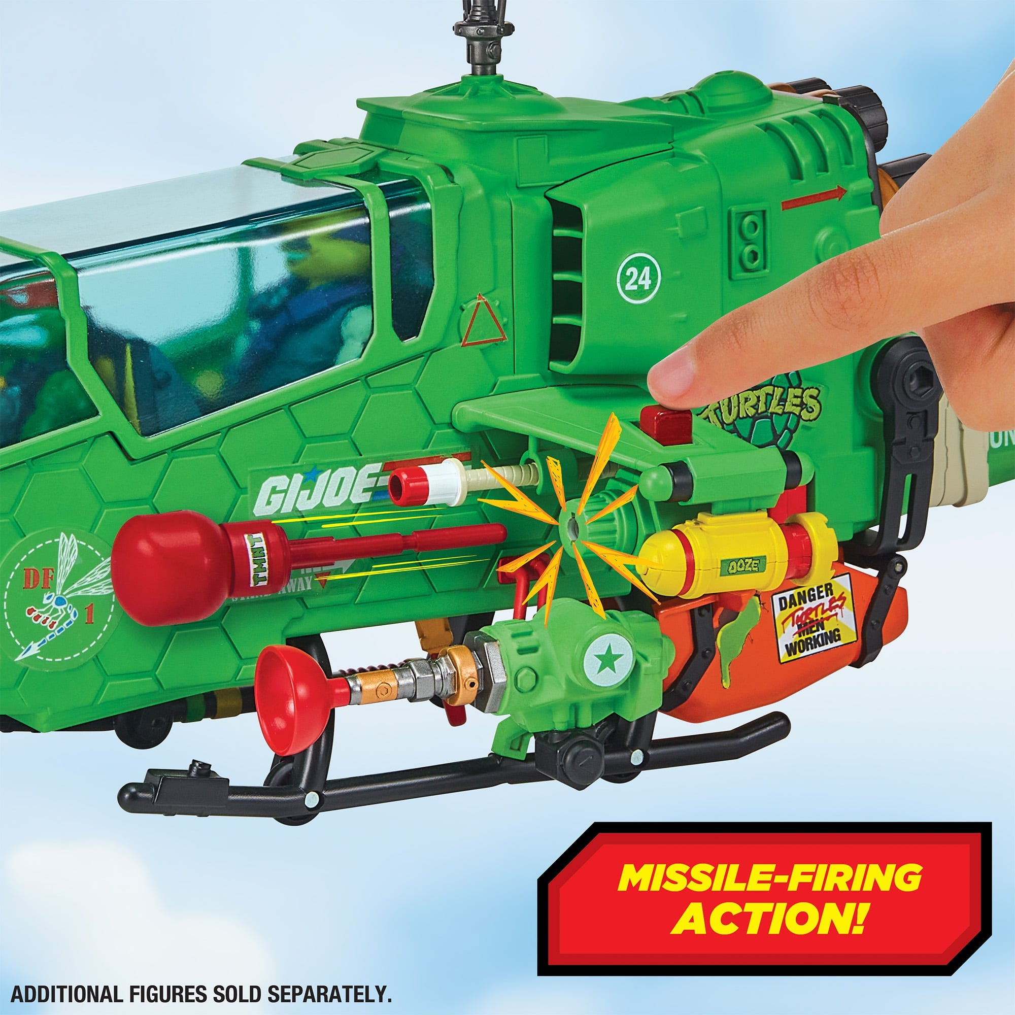 Turtle-Fly Copter TMNT x G.I. Joe — Missile-Firing Action Feature Close-Up