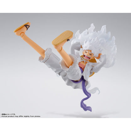 Luffy Gear 5 S.H.Figuarts 6-Inch Figure — Upside-Down Acrobatic Pose