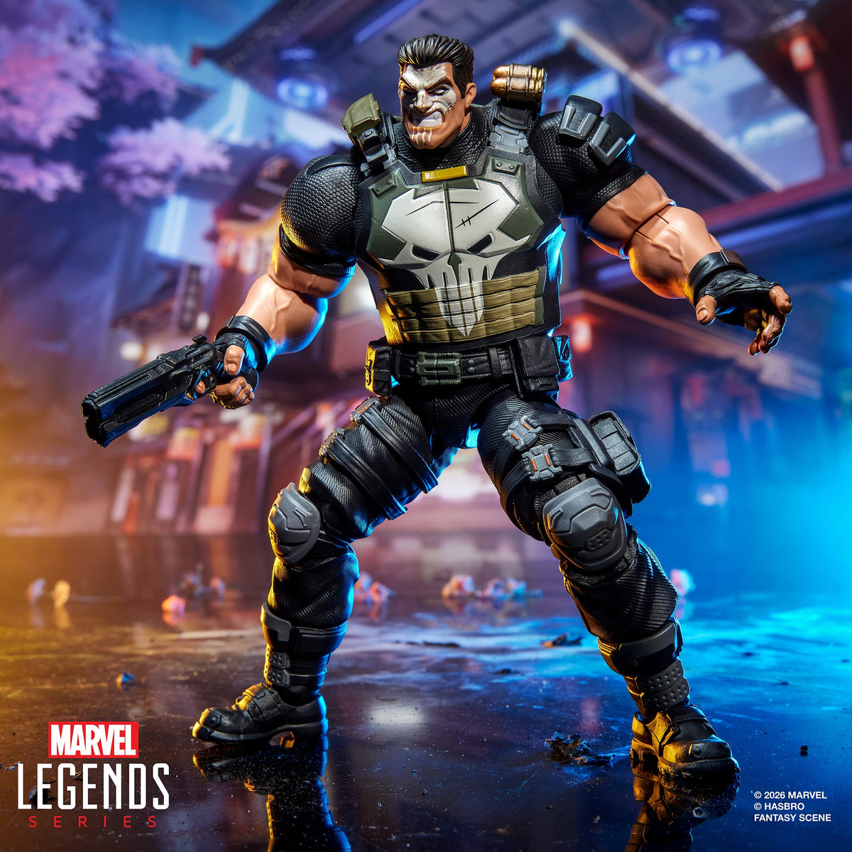 Punisher Marvel Legends 6-Inch Figure — Alternate Snarling Head Detail with Pistol