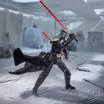 Lord Starkiller Black Series 6-Inch Figure — Side View Dual Lightsaber Guard Pose