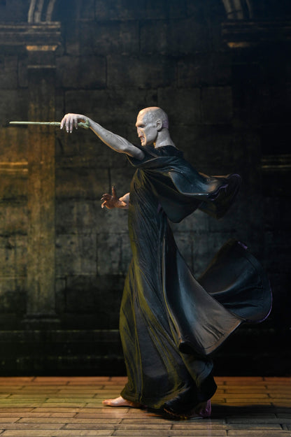Lord Voldemort Harry Potter Legacy Collection 7-Inch Figure — Side Profile Wand Outstretched Low Angle