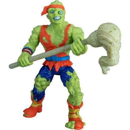Toxie Toxic Crusaders 5-Inch Figure — Front View Holding Glow Mop