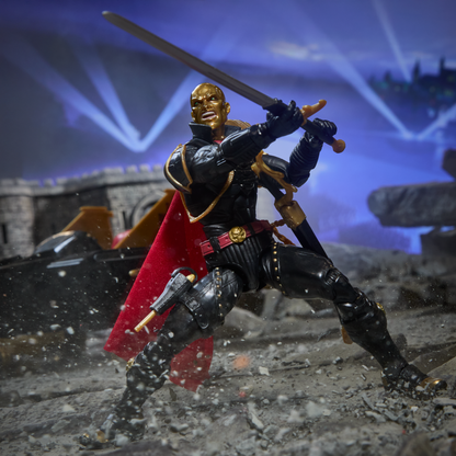 Destro Classified Series 6-Inch — Articulation Pose with Sword Raised and Red Cape Flowing