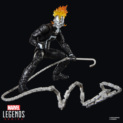 Ghost Rider Robbie Reyes Marvel Legends 6-Inch Figure — Crouching Pose with Crowbar and Chain Detail
