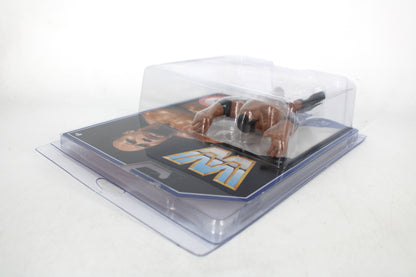 The Rock WWE Retro Series Action Figure — Opposite Side Angle Showing Figure in Bubble with WWE Logo Card Art Detail