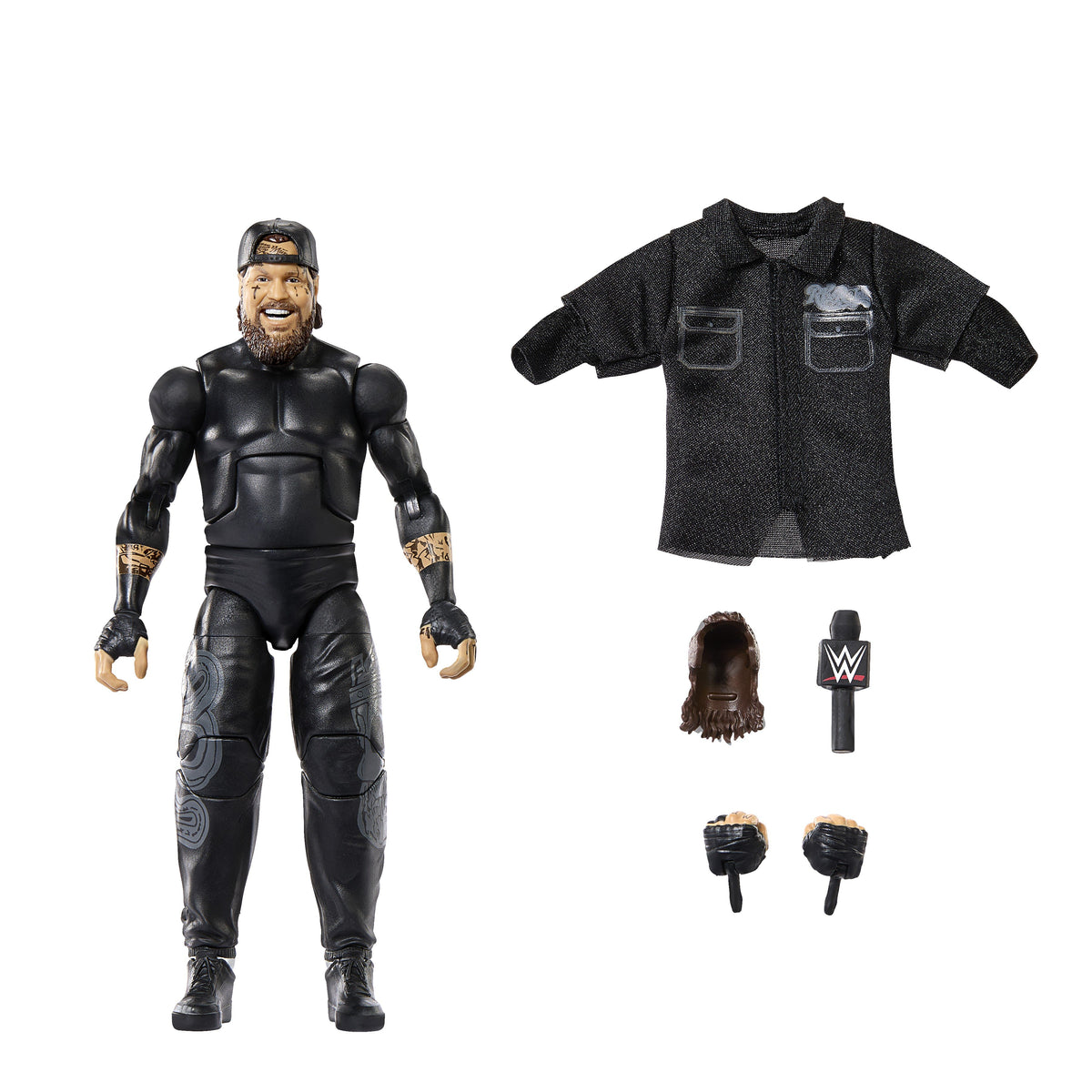 Jelly Roll WWE Elite Series 128 6-Inch Figure — Out of Box with All Accessories Displayed