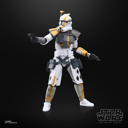 ARC Commander Blitz Black Series 6-Inch Figure — Front View Orange Armor Detail