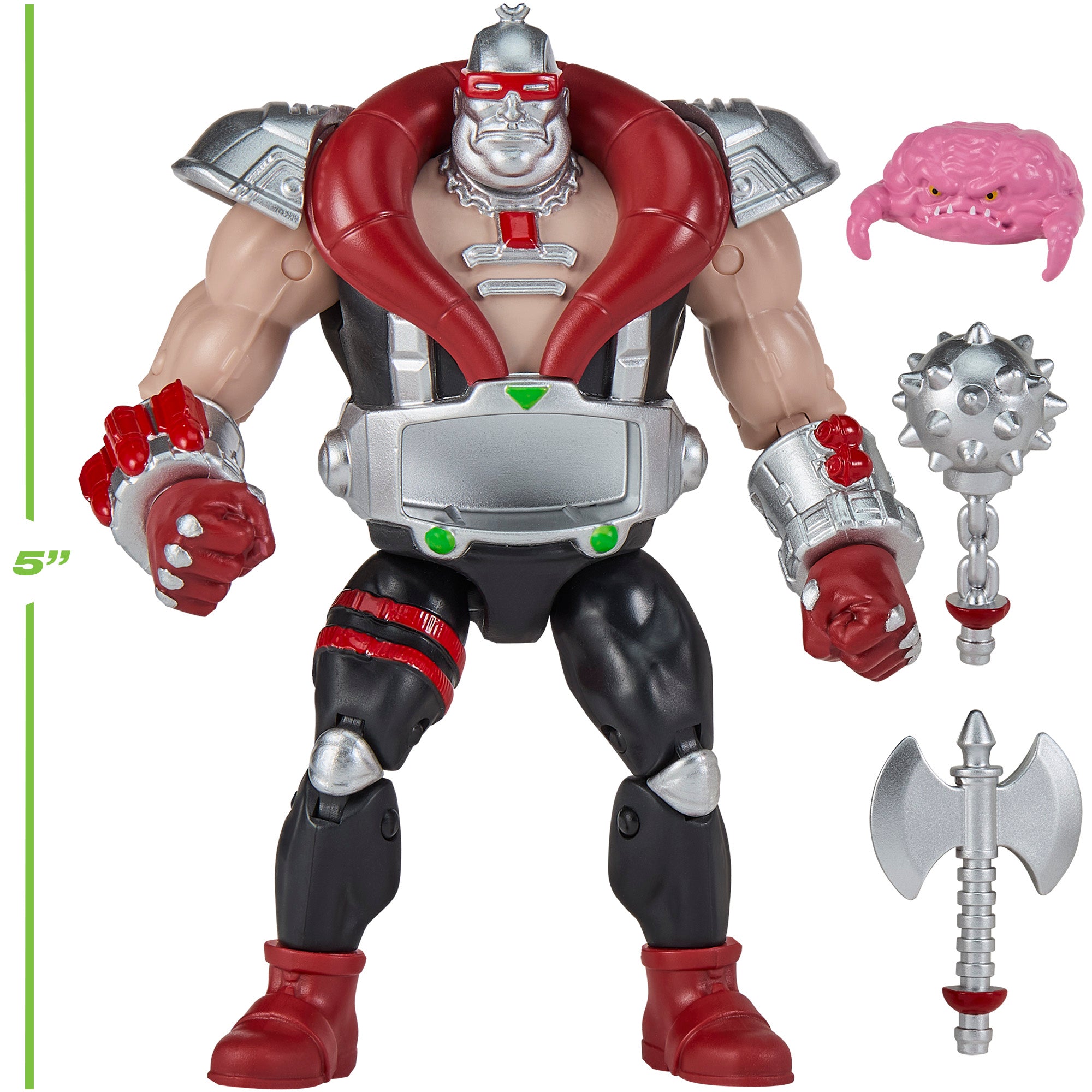 Krang as Destro TMNT x GI Joe 5-Inch Figure — Accessories Included: Krang Alien, Mutant Mace, and Android Axe