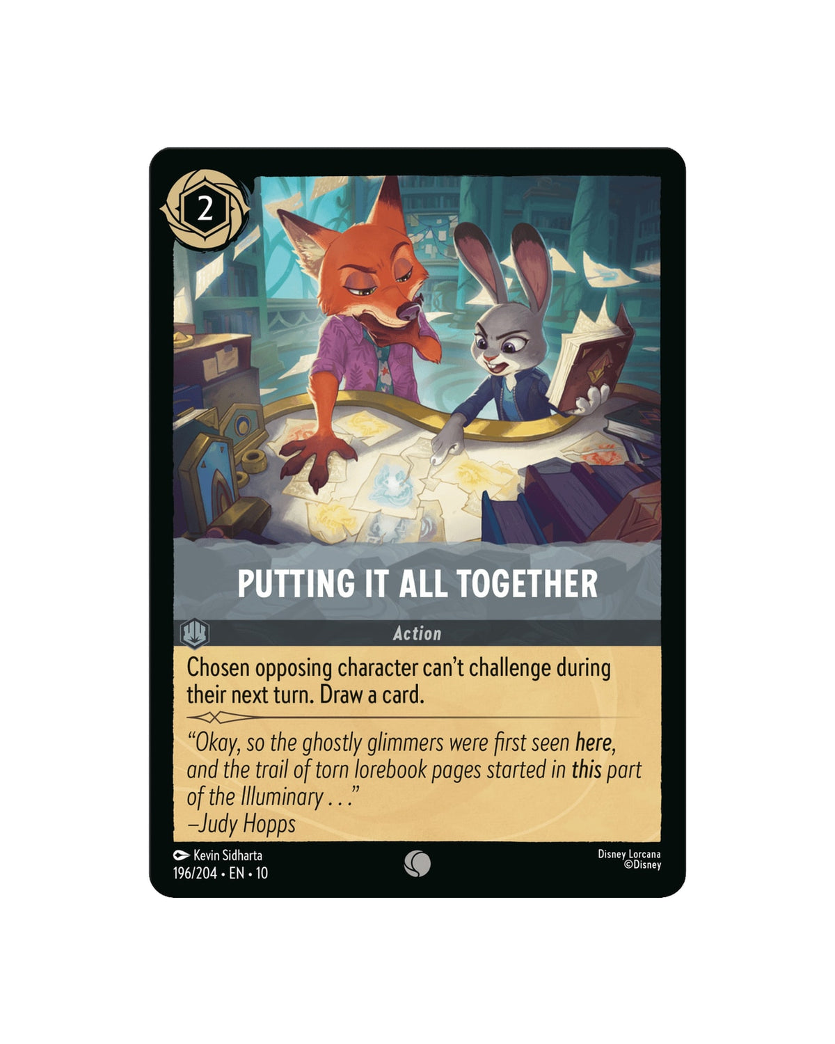 Putting It All Together Action Card Disney Lorcana Whispers in the Well — Card Detail Chapter 10