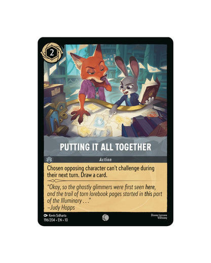 Putting It All Together Action Card Disney Lorcana Whispers in the Well — Card Detail Chapter 10