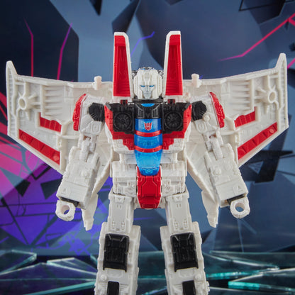 Starscream Shattered Glass Voyager 7-Inch Figure — Figure Detail Decepticon Chest Logo Close-Up