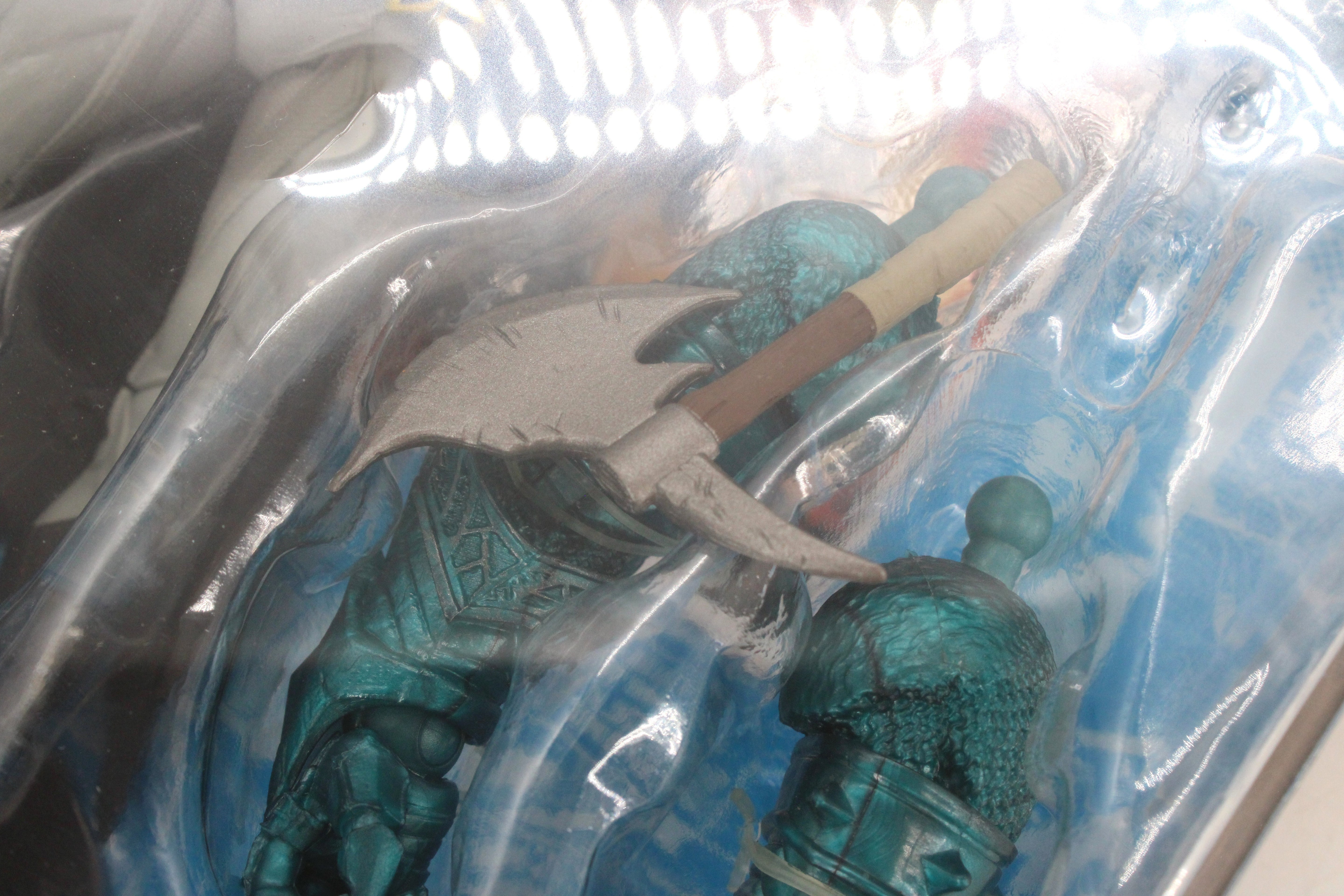Batman Dark Nights Metal DC Multiverse — Bubble Detail Showing Figure Accessories and The Merciless Build-A Parts