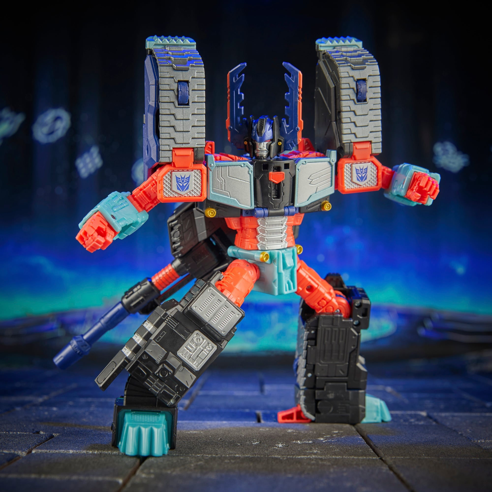 Megazarak Age of the Primes Leader Class Figure — Side View Kneeling Pose