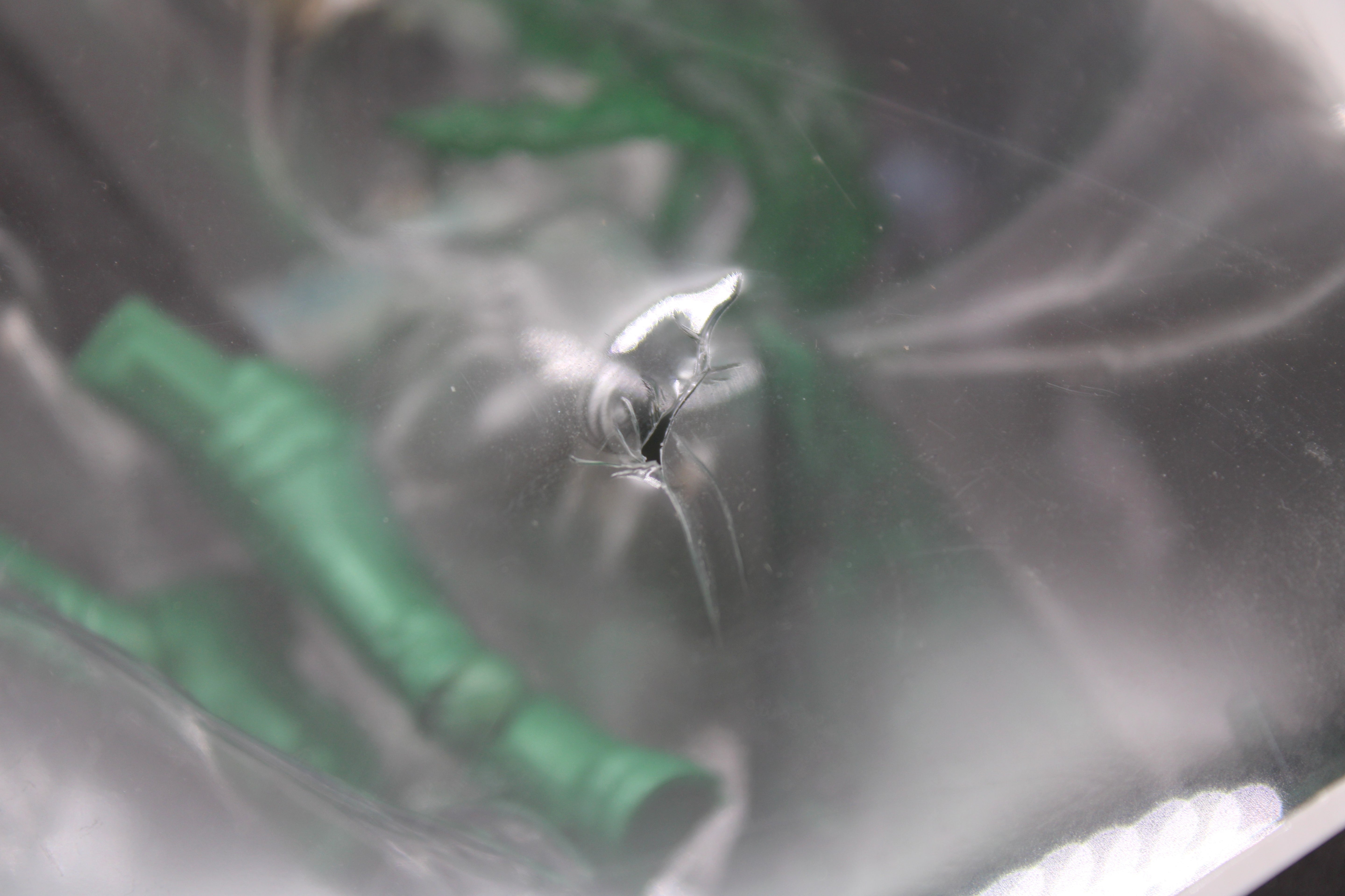 Batman Earth -32 & Green Lantern Hal Jordan DC Multiverse 2-Pack — Bubble Detail Showing Puncture Damage with Figure Visible Inside