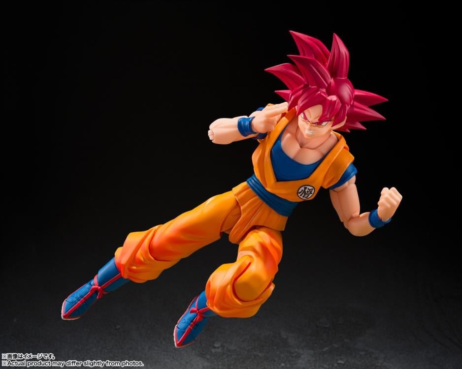 Super Saiyan God Goku S.H.Figuarts 6-Inch Figure — Flying Horizontal Articulation Pose