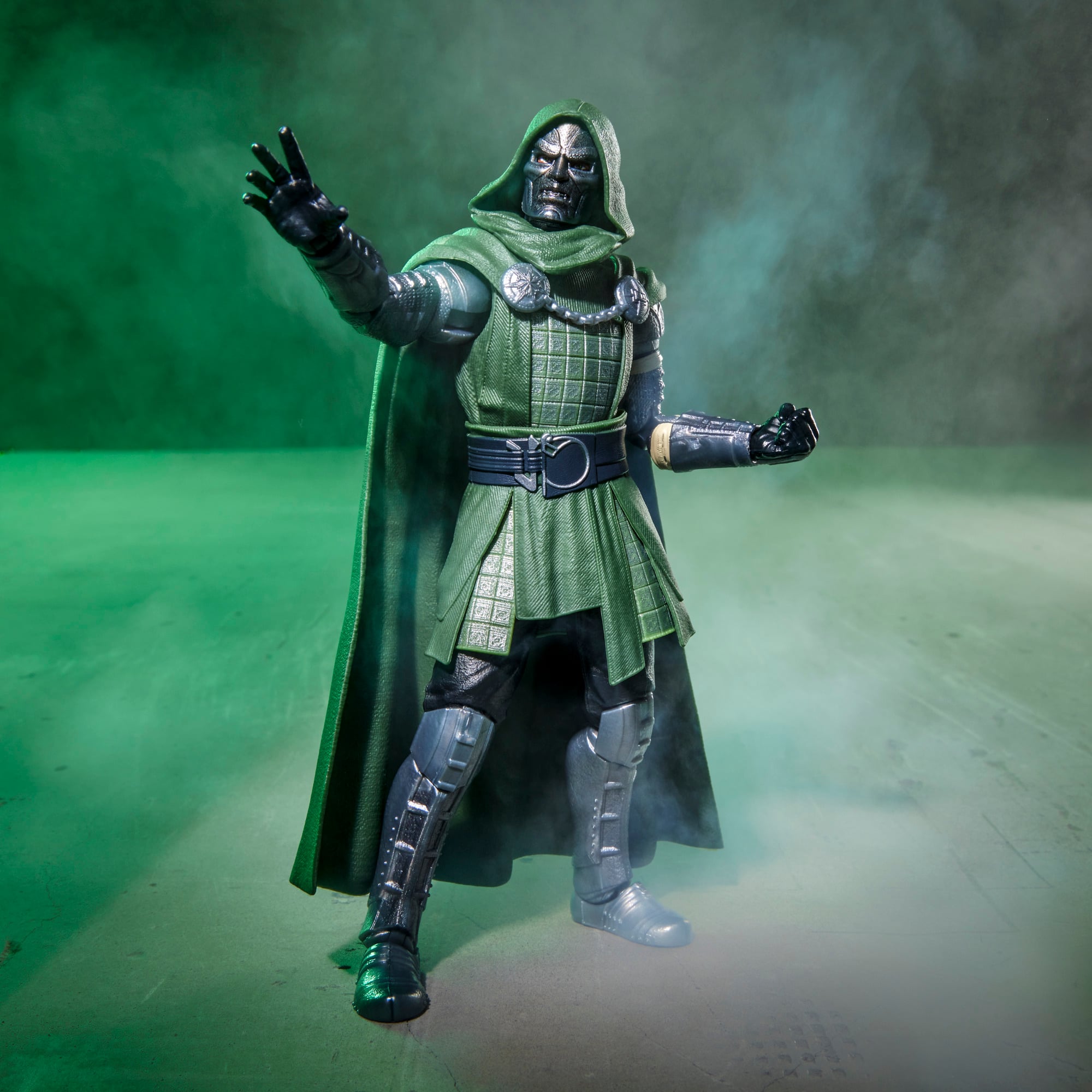 Doctor Doom Marvel Legends 6-Inch Figure — Side View with Open Hand Pose
