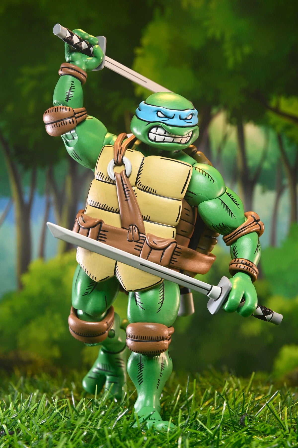 Leonardo TMNT x Usagi Yojimbo NECA 7-Inch Figure — Raised Katana Attack Pose